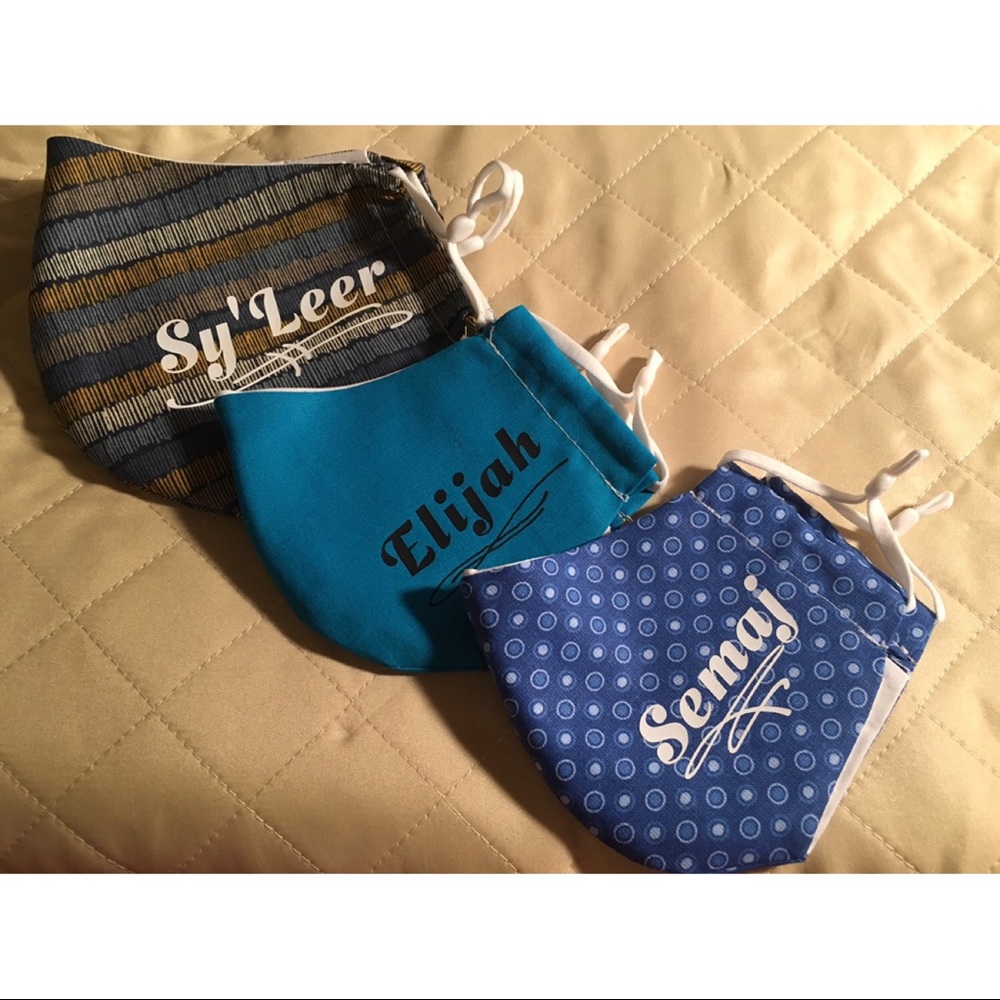 Children's Custom Name Face Masks